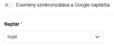 Google Naptár esemény szinkronizálás