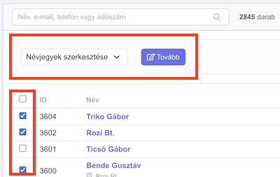 Partneek kiválasztása