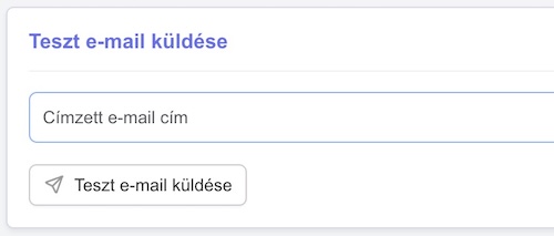 Teszt e-mail küldése