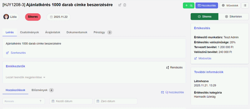új emlékeztető