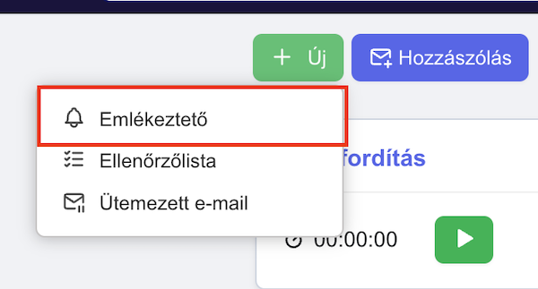Új emlékeztető