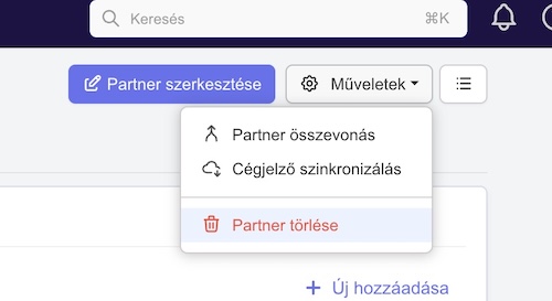 Partner törlése