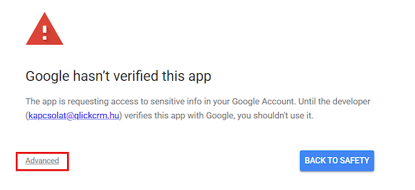 Google Naptár hiba 1.