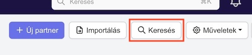 Keresés gomb.