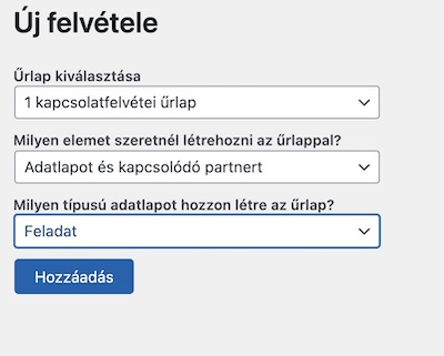 Contact Form 7 QlickCRM űrlap összekötés