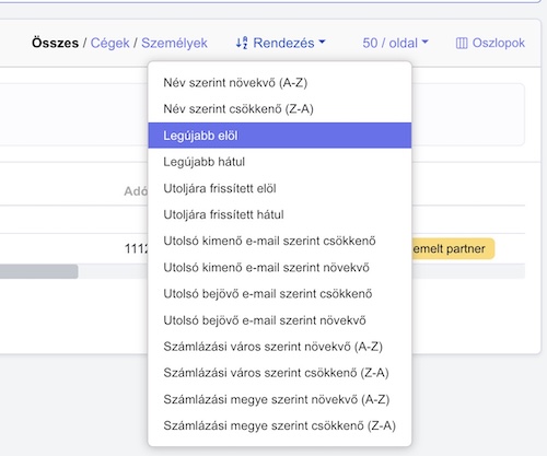 Lista rendezése.